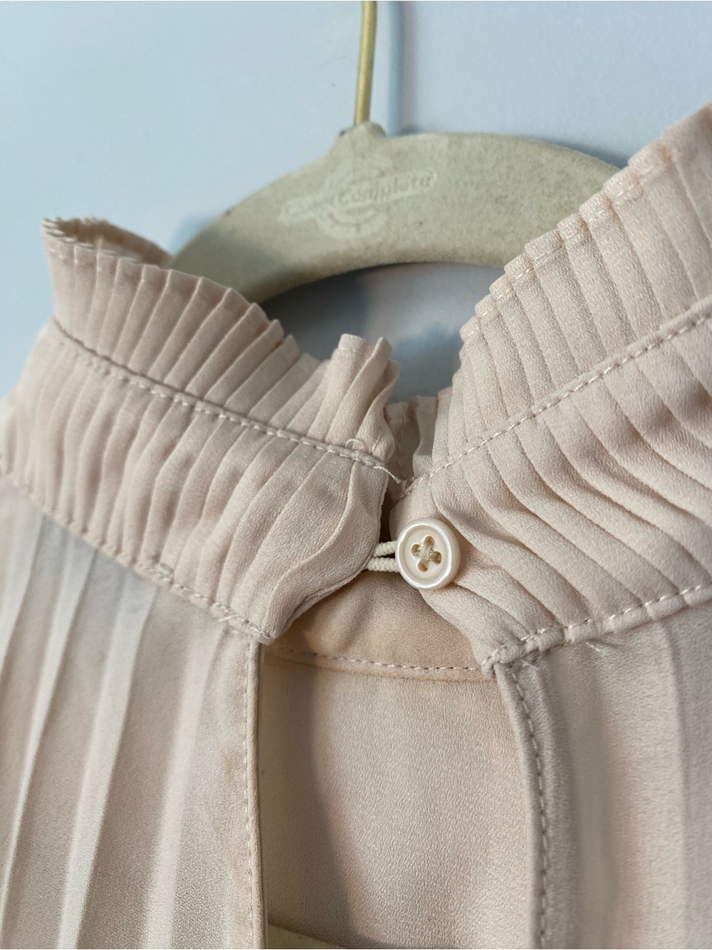 Lili Sidonio Molly Bracken Pleated Mock Neck Belted Dress Size Small - Picture 4 of 7